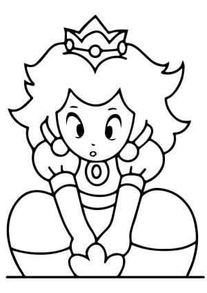 Prenses Peach boyama sayfası,  coloring page, Meraklı Prenses Peach, 