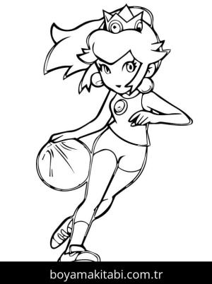 Prenses Peach boyama sayfası – boyama çalışması, yaratıcılığı geliştirir