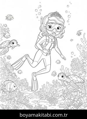 Prenses Sofia boyama sayfası – basit çizim, kolay boyama