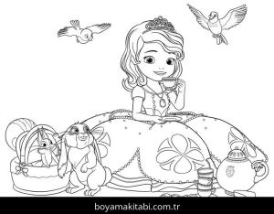 Prenses Sofia boyama sayfası – boyama etkinliği, çocuk aktivitesi