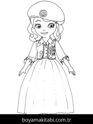 Prenses Sofia boyama sayfası – okul öncesi, evde etkinlik