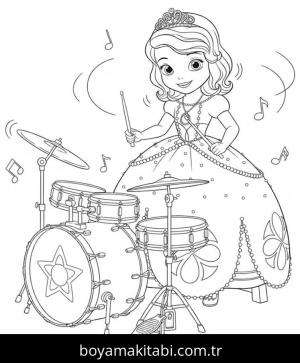 Prenses Sofia boyama sayfası – PDF indir, sevimli karakter