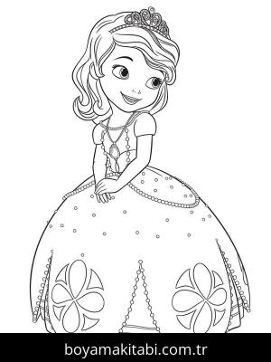 Prenses Sofia boyama sayfası – boyama çalışması, yaratıcılığı geliştirir