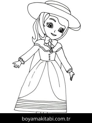 Prenses Sofia boyama sayfası – evde etkinlik, ücretsiz yazdır