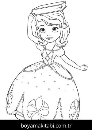 Prenses Sofia boyama sayfası – eğitici aktivite, yaratıcılık
