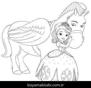 Prenses Sofia boyama sayfası – PDF indir, sevimli karakter