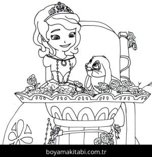 Prenses Sofia boyama sayfası – eğlenceli etkinlik, el becerilerini geliştirir