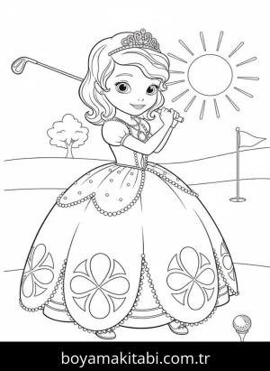 Prenses Sofia boyama sayfası – boyama etkinliği, çocuk aktivitesi