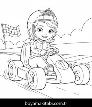 Prenses Sofia boyama sayfası – eğlenceli etkinlik, el becerilerini geliştirir