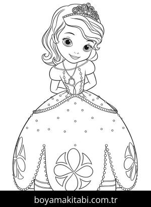 Prenses Sofia boyama sayfası – keyifli zaman, renkli çizimler