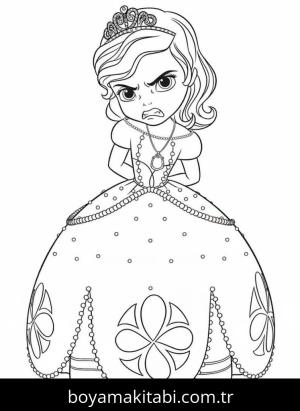 Prenses Sofia boyama sayfası – boyama çalışması, yaratıcılığı geliştirir