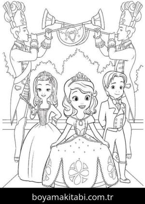 Prenses Sofia boyama sayfası – keyifli zaman, renkli çizimler