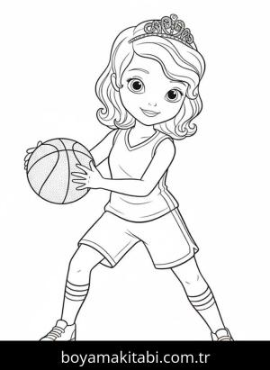 Prenses Sofia boyama sayfası – çocuk aktivitesi, PDF indir