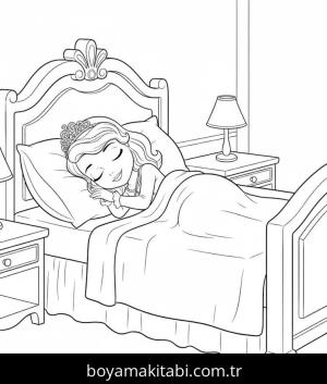 Prenses Sofia boyama sayfası – çocuk aktivitesi, PDF indir