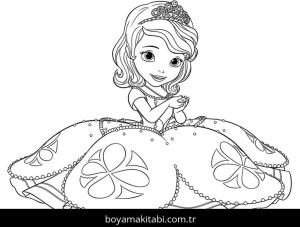 Prenses Sofia boyama sayfası – kolay boyama, eğitici aktivite