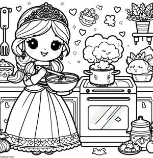 Prenses boyama sayfası, Princess coloring page, , 