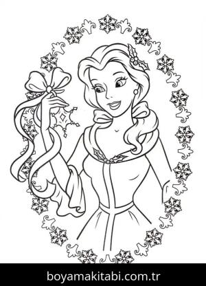 Prenses boyama sayfası – okul öncesi, evde etkinlik