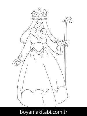 Prenses boyama sayfası – eğitici aktivite, yaratıcılık
