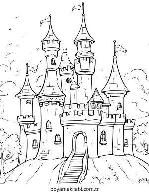 Prenses boyama sayfası – çocuklar için, çizgi film temalı