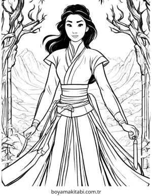 Prenses boyama sayfası – eğitici aktivite, yaratıcılık