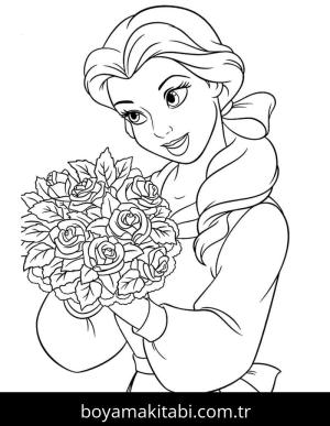 Prenses boyama sayfası – el becerilerini geliştirir, boyama çalışması