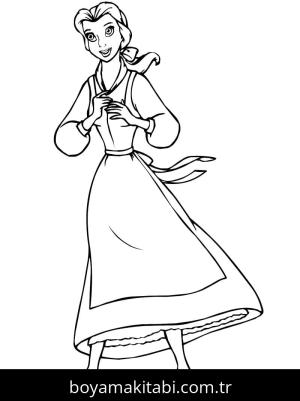Prenses boyama sayfası – boyama çalışması, yaratıcılığı geliştirir