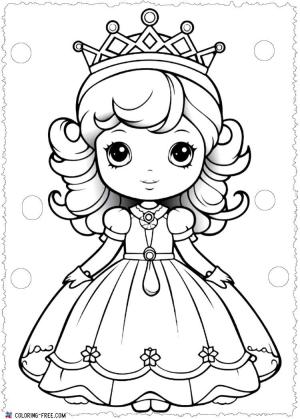 Prenses boyama sayfası, Princess coloring page, , 