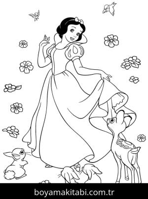 Prenses boyama sayfası – keyifli zaman, renkli çizimler
