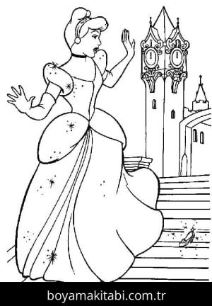Prenses boyama sayfası – sanatsal çalışma, çocuklar için
