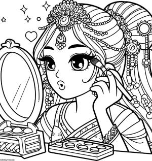 Prenses boyama sayfası, Princess coloring page, , 