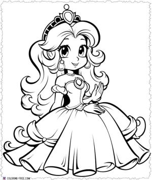 Prenses boyama sayfası, Princess coloring page, , 