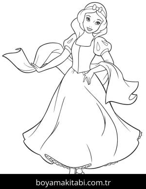 Prenses boyama sayfası – yaratıcılığı geliştirir, keyifli zaman
