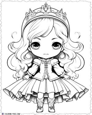 Prenses boyama sayfası, Princess coloring page, , 