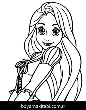 Prenses boyama sayfası – evde etkinlik, ücretsiz yazdır