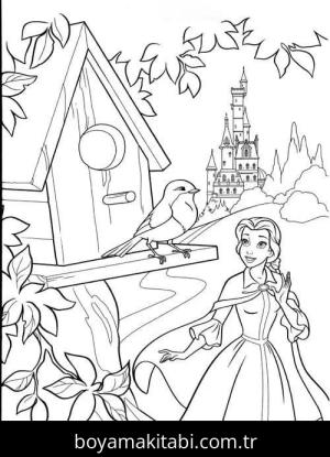 Prenses boyama sayfası – sanatsal çalışma, çocuklar için