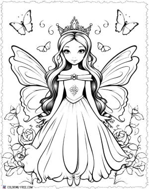 Prenses boyama sayfası, Princess coloring page, , 