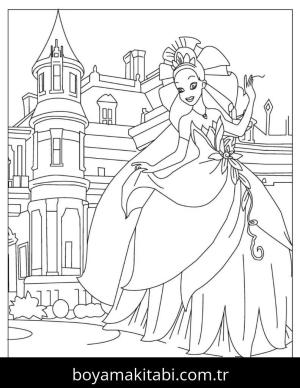 Prenses boyama sayfası – keyifli zaman, renkli çizimler