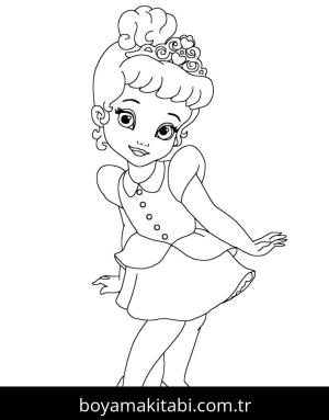 Prenses boyama sayfası – boyama etkinliği, çocuk aktivitesi