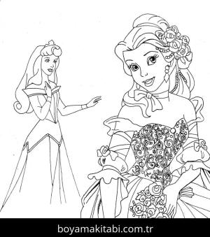 Prenses boyama sayfası – yaratıcılığı geliştirir, keyifli zaman