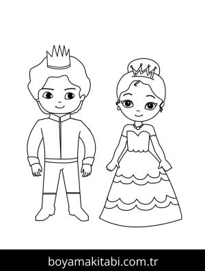 Prenses boyama sayfası – kolay boyama, eğitici aktivite