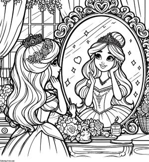 Prenses boyama sayfası, Princess coloring page, , 