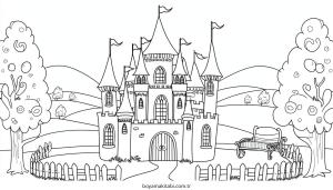 Prenses boyama sayfası – okul öncesi, evde etkinlik