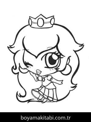 Prenses boyama sayfası – boyama çalışması, yaratıcılığı geliştirir