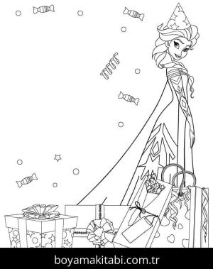 Prenses boyama sayfası – çocuk aktivitesi, PDF indir