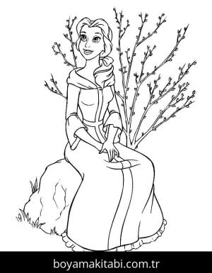 Prenses boyama sayfası – eğlenceli etkinlik, el becerilerini geliştirir