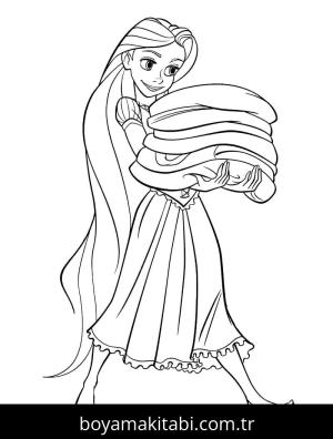 Prenses boyama sayfası – sanatsal çalışma, çocuklar için
