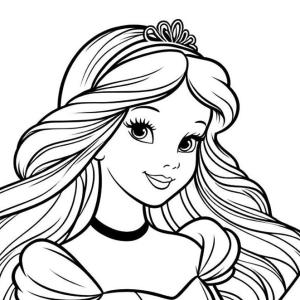 Prenses boyama sayfası, Princess coloring page, , 