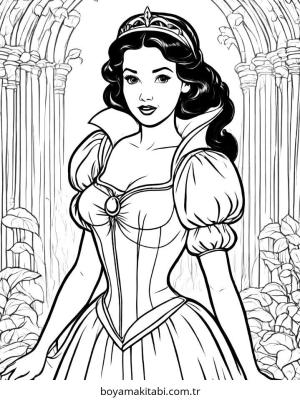 Prenses boyama sayfası – yaratıcılığı geliştirir, keyifli zaman
