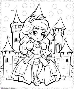 Prenses boyama sayfası, Princess coloring page, , 