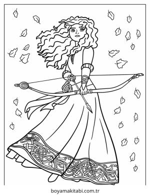 Prenses boyama sayfası – sanatsal çalışma, çocuklar için